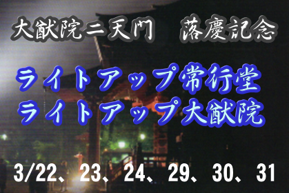ライトアップ大猷院/ライトアップ常行堂 ライトアップ大猷院/ライトアップ常行堂